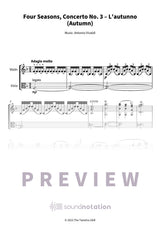 Four Seasons, Concerto No. 3 – L'autunno (Autumn) - Preview Page 1