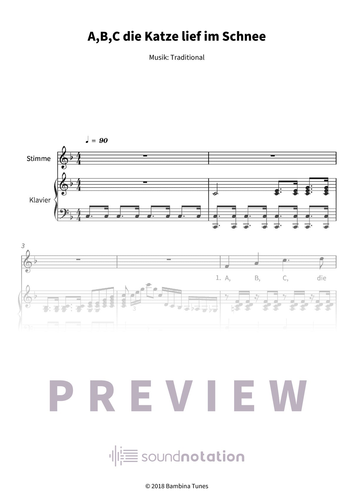 A, B, C, die Katze lief im Schnee - Preview Page 1