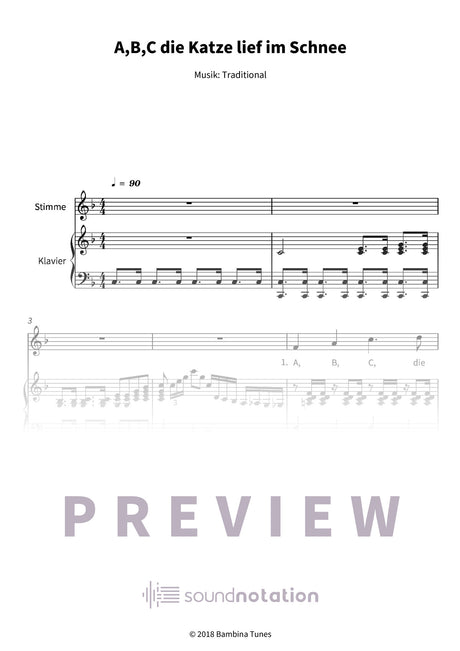 A, B, C, die Katze lief im Schnee - Preview Page 1