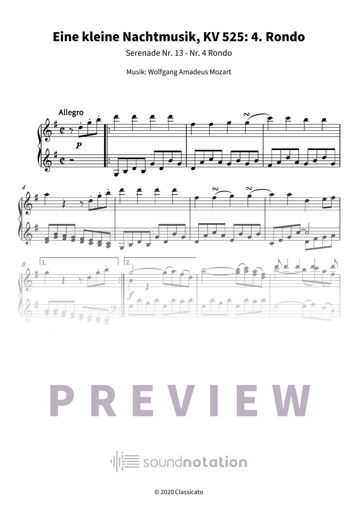 Eine kleine Nachtmusik - Preview Page 1