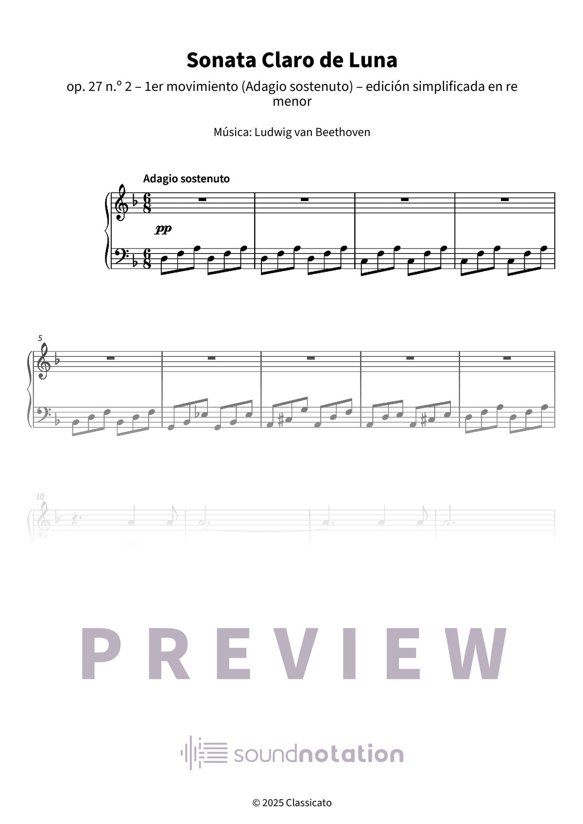 Sonata Claro de Luna - Preview Page 1