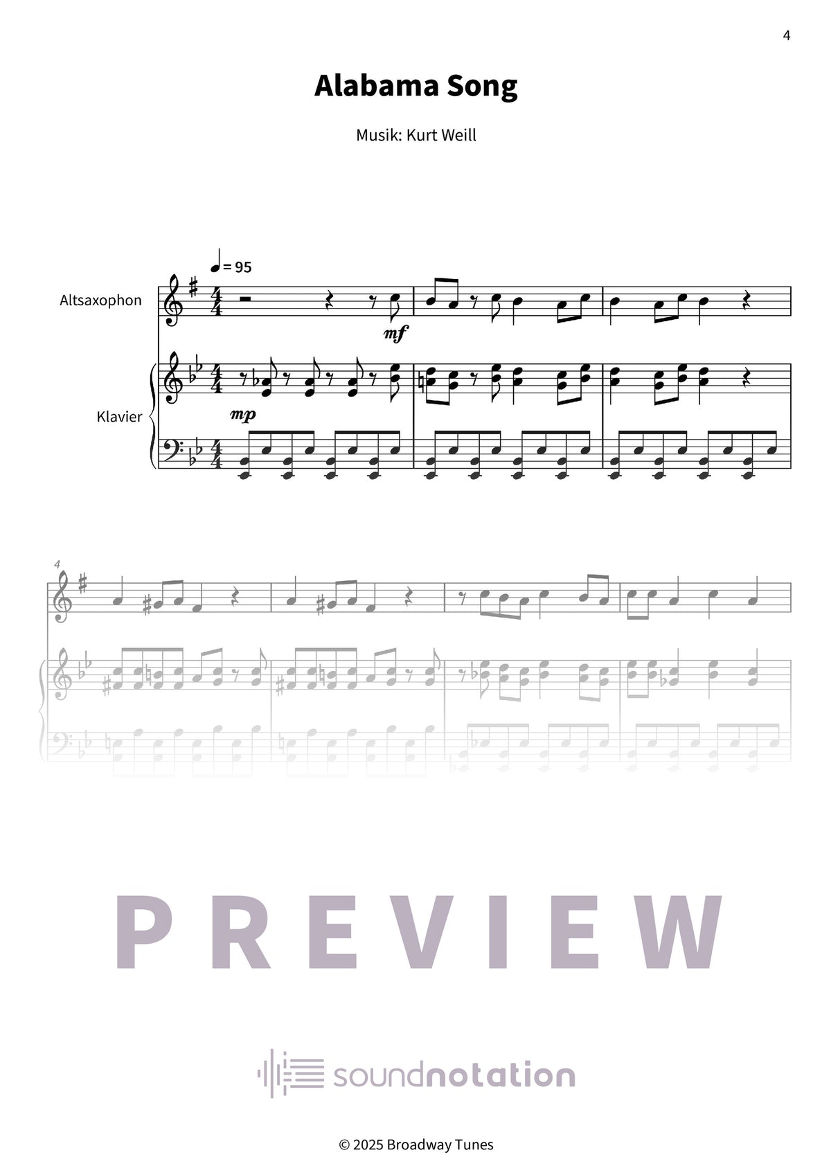 Alabama Song - Preview Page 1