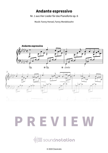 Andante espressivo - Preview Page 1