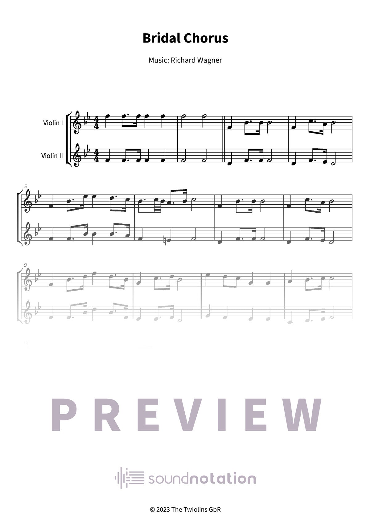 Bridal Chorus - Preview Page 1