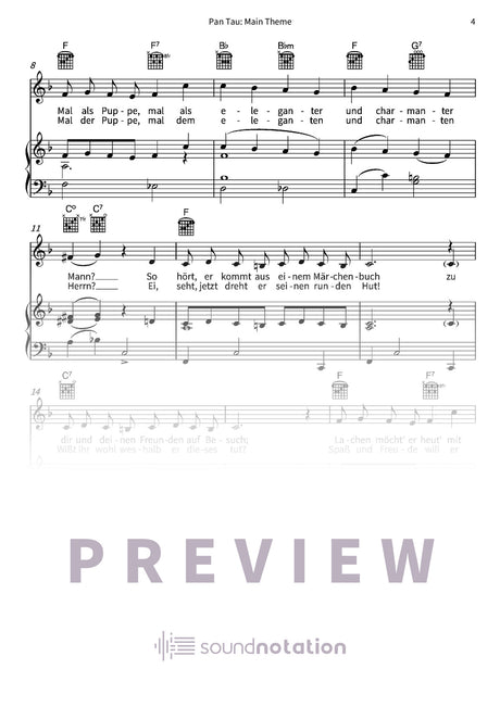 Pan Tau: Main Theme - Preview Page 2