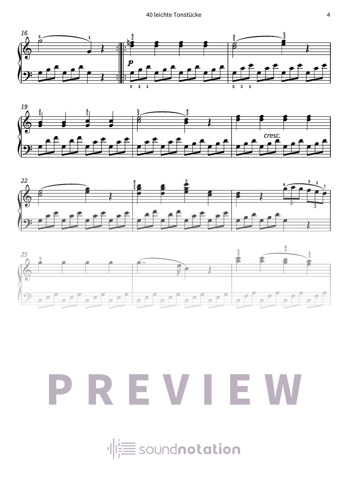 40 leichte Tonstücke - Preview Page 2