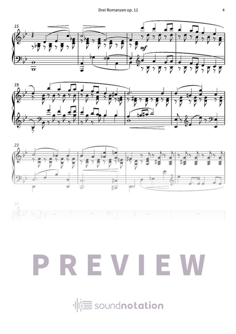 Drei Romanzen op. 11 - Preview Page 2