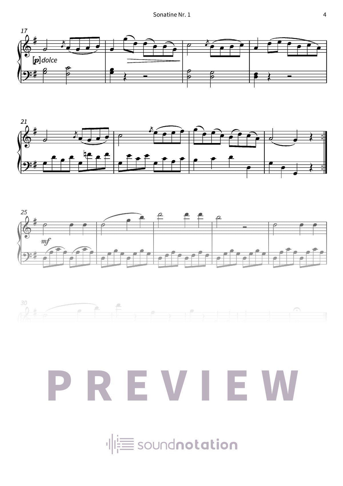 Sonatine Nr. 1 - Preview Page 2