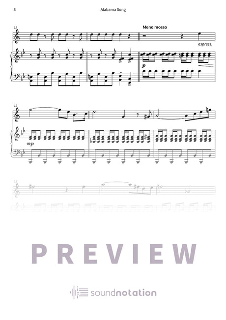 Alabama Song - Preview Page 2