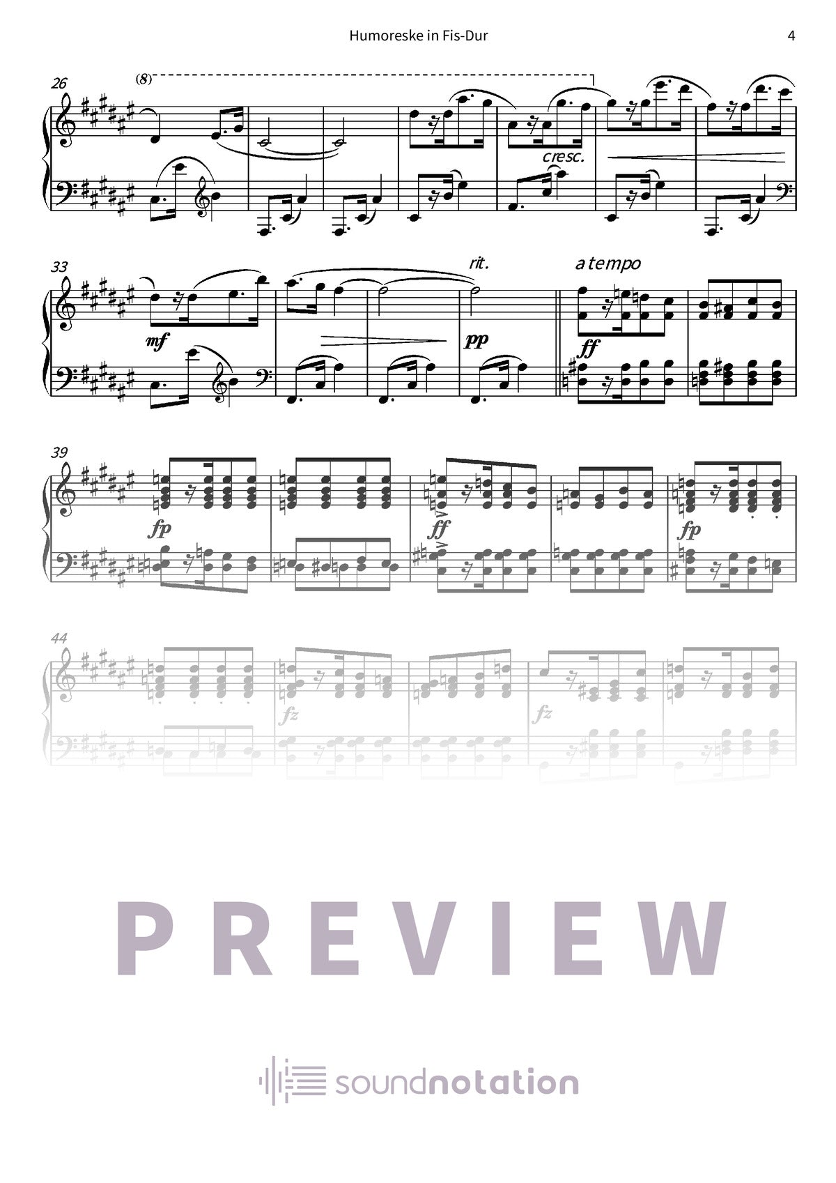 Humoreske in Fis-Dur - Preview Page 2