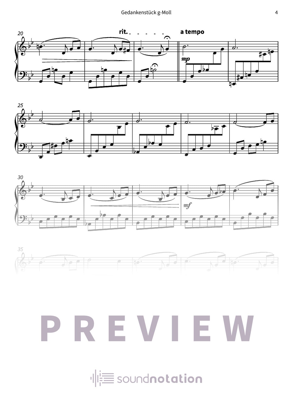 Gedankenstück g-Moll - Preview Page 2