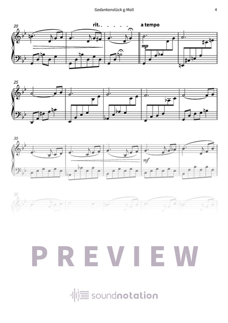 Gedankenstück g-Moll - Preview Page 2