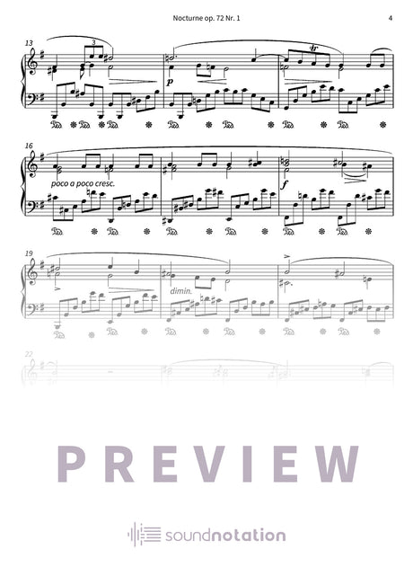 Nocturne op. 72 Nr. 1 - Preview Page 2