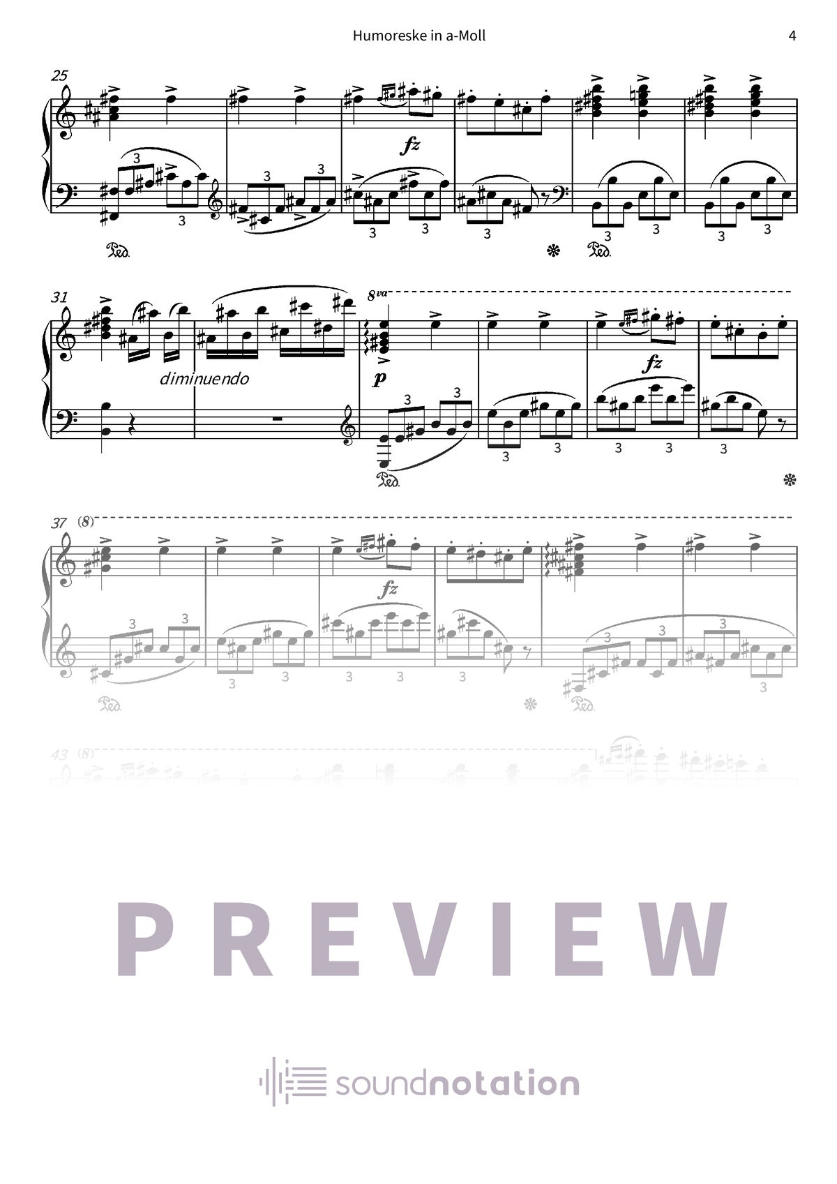 Humoreske in a-Moll - Preview Page 2