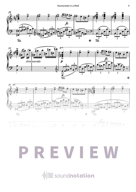 Humoreske in a-Moll - Preview Page 2