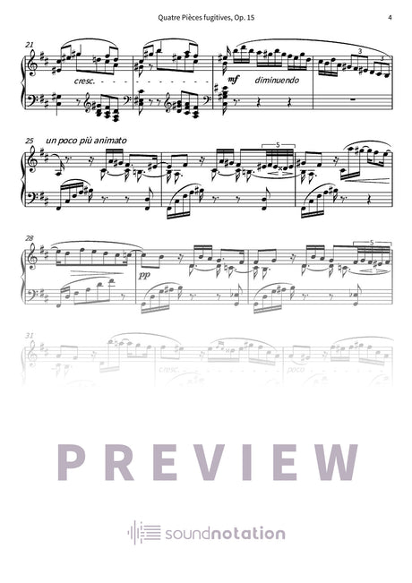 Quatre Pièces fugitives, Op. 15 - Preview Page 2