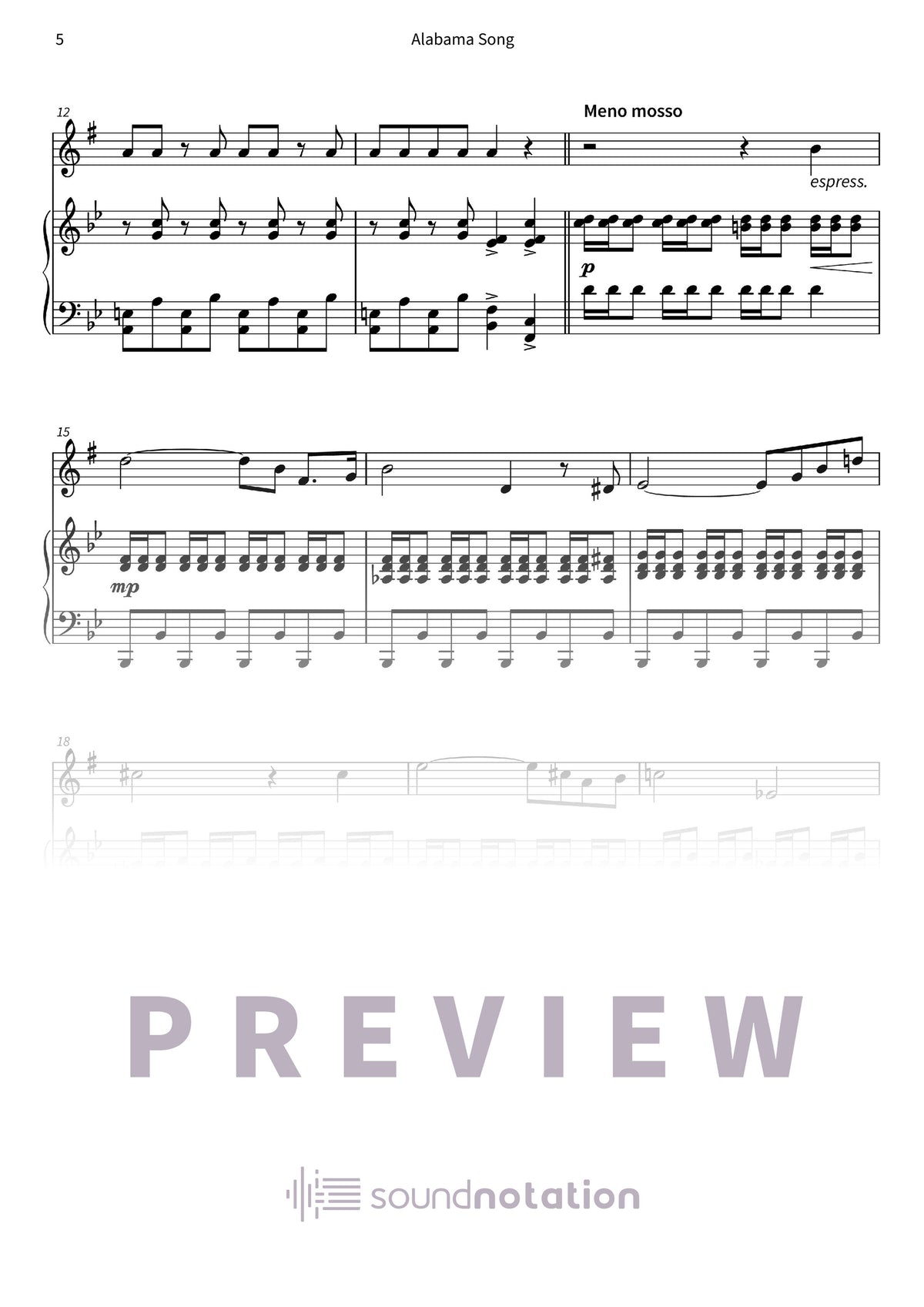 Alabama Song - Preview Page 2