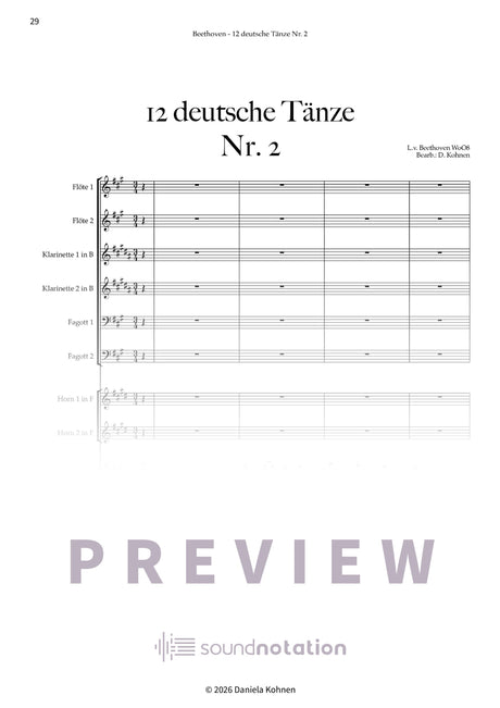 12 Deutsche Tänze - Preview Page 2
