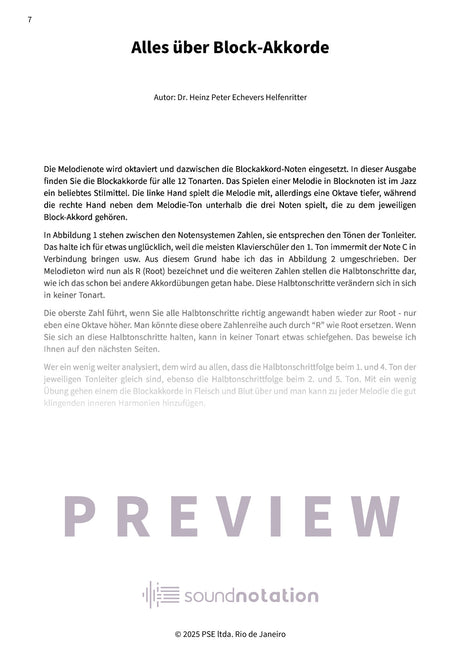 Jazz Piano Block-Akkorde - die inneren Harmonien im Jazz - Preview Page 2
