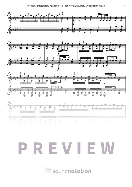 Die vier Jahreszeiten, Konzert Nr. 4 - Der Winter - Preview Page 2