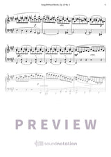 Song Without Words, Op. 19 No. 5 - Preview Page 2