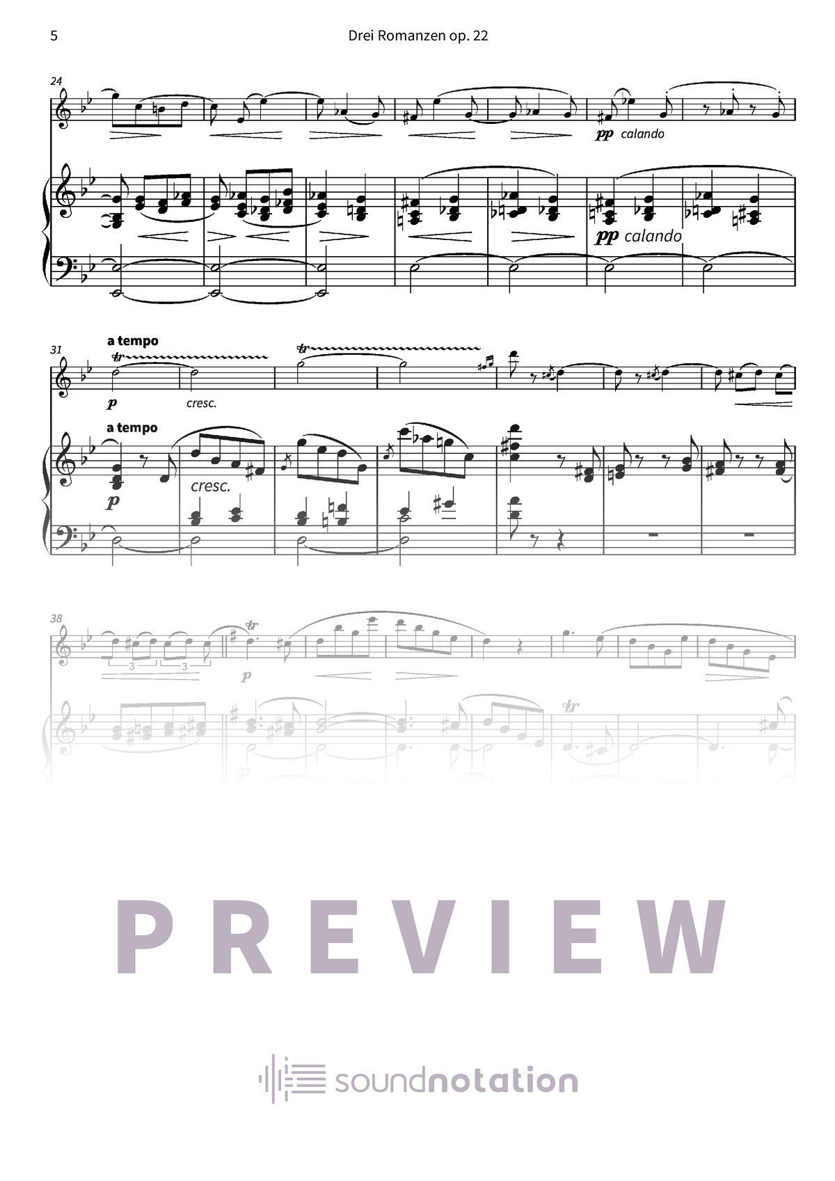 Drei Romanzen op. 22 - Preview Page 2