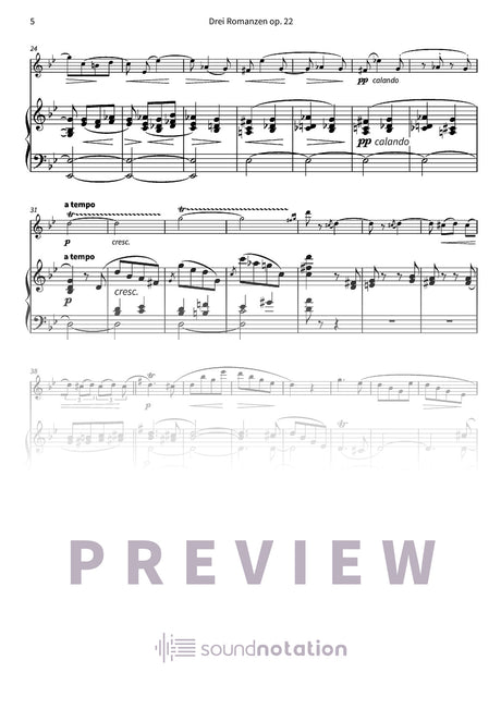 Drei Romanzen op. 22 - Preview Page 2