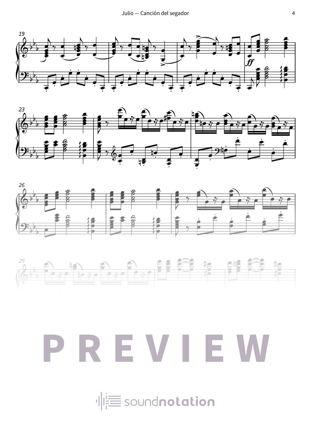 Julio — Canción del segador - Preview Page 2