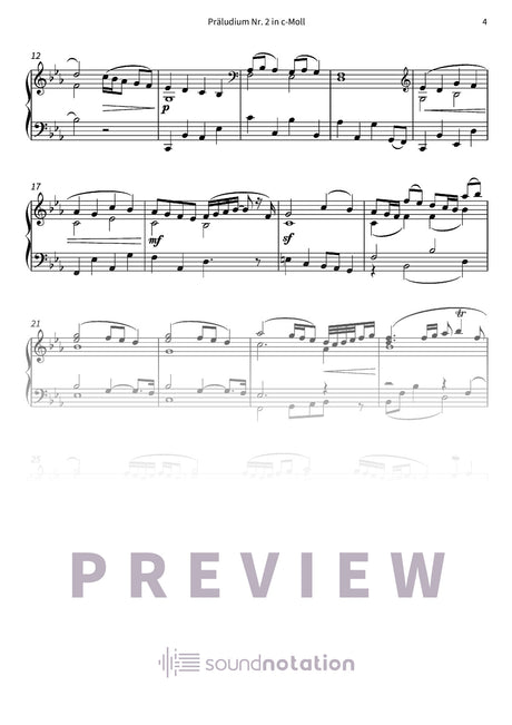 Präludium Nr. 2 in c-Moll - Preview Page 2