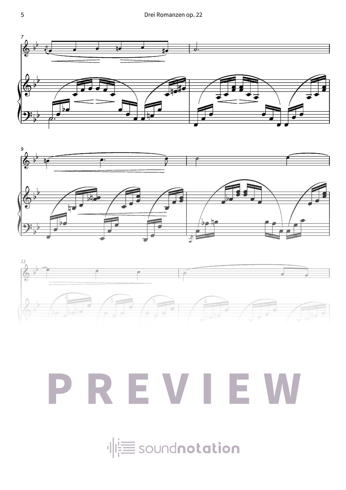 Drei Romanzen op. 22 - Preview Page 2