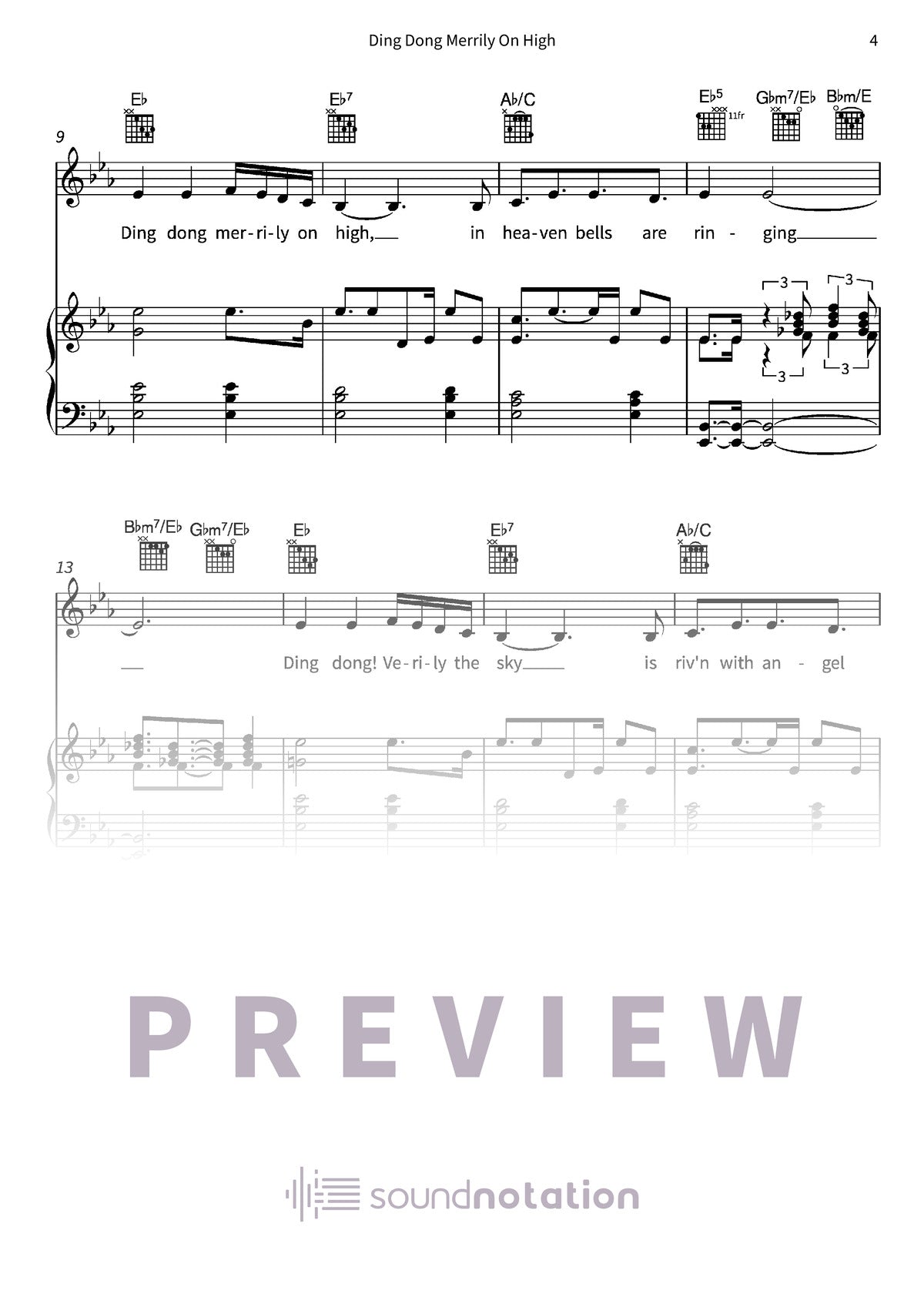 Ding Dong Merrily On High - Preview Page 2