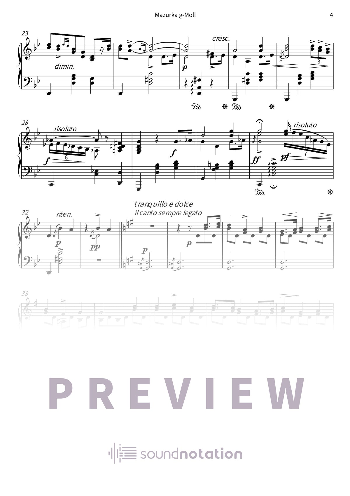 Mazurka g-Moll - Preview Page 2