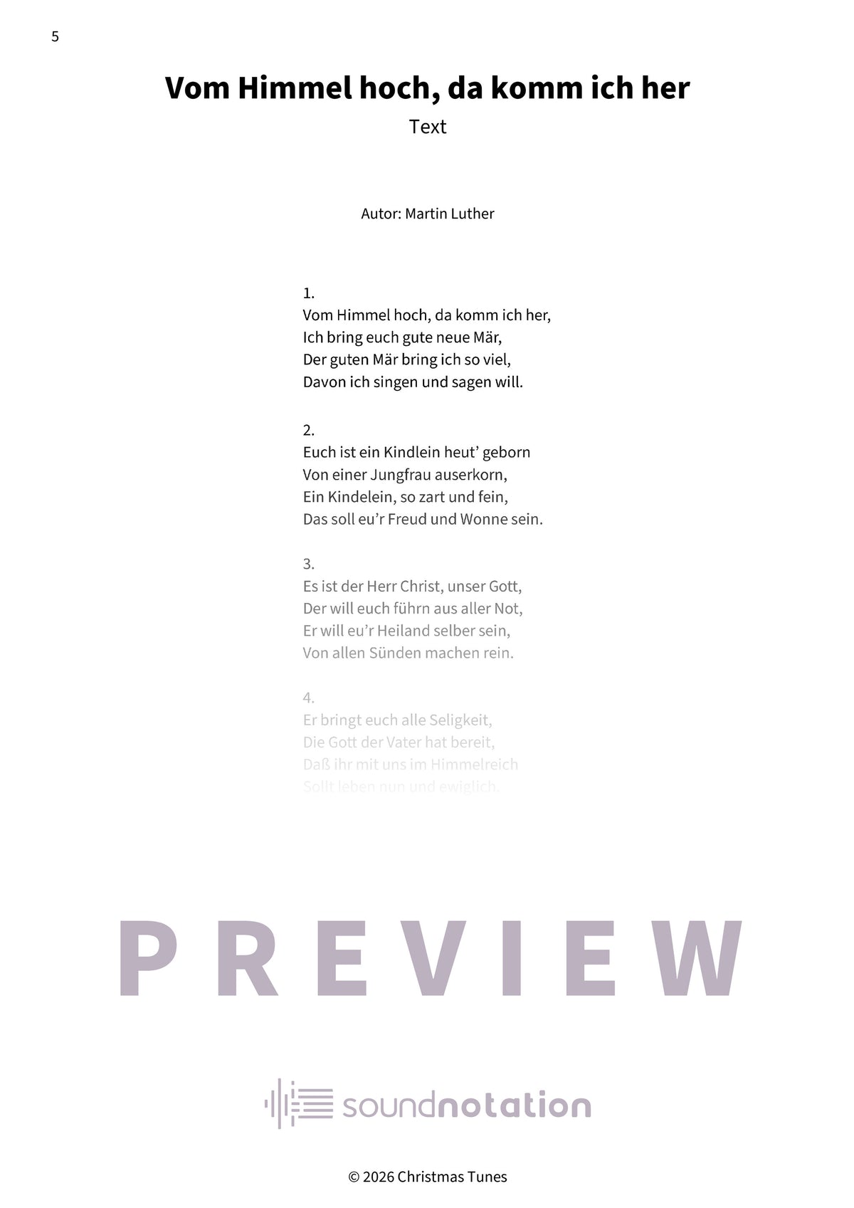 Vom Himmel hoch, da komm ich her - Preview Page 2