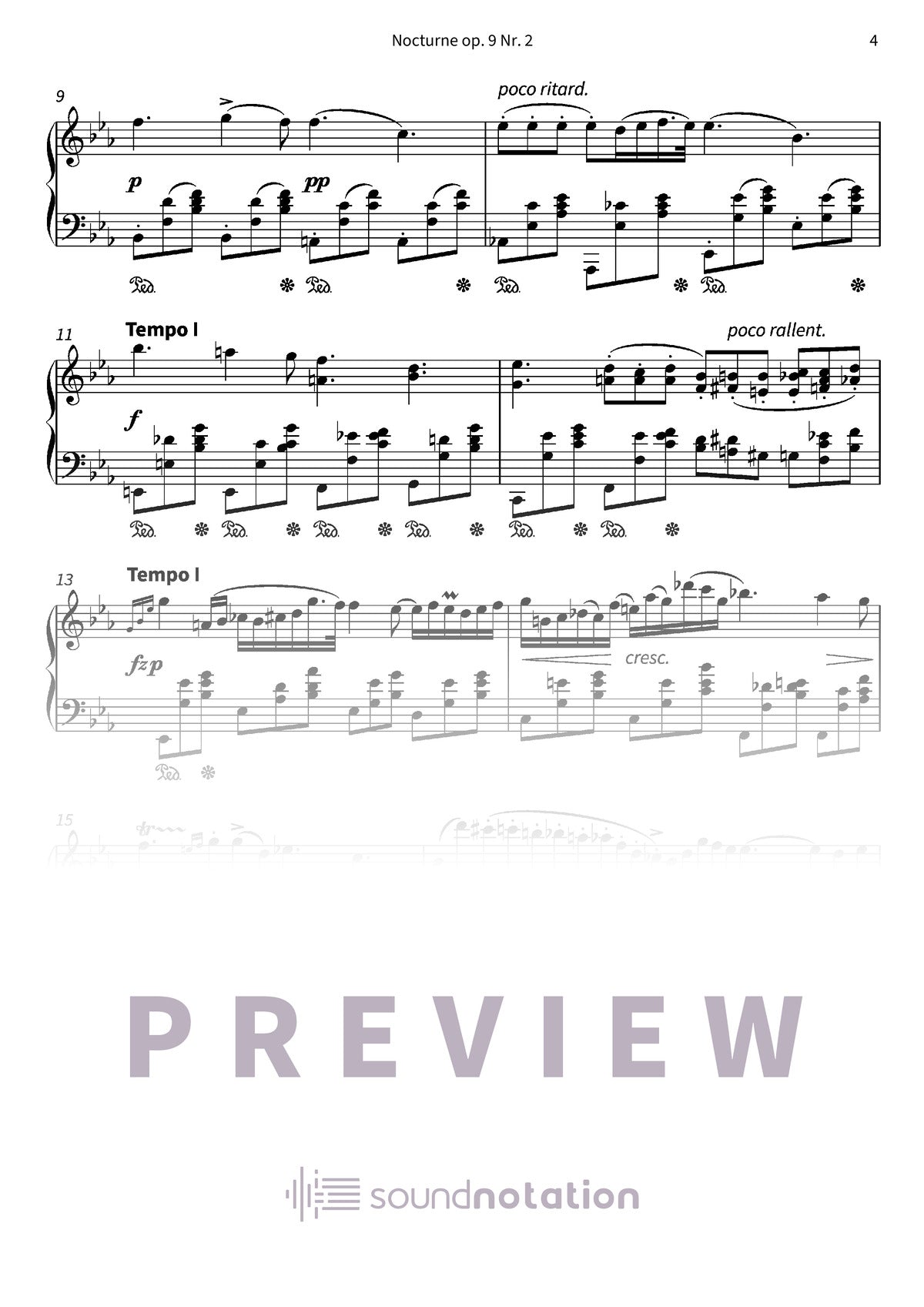 Nocturne op. 9 Nr. 2 - Preview Page 2