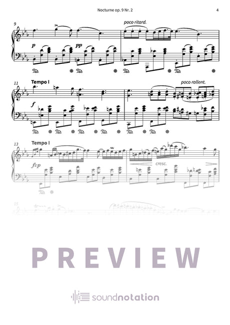 Nocturne op. 9 Nr. 2 - Preview Page 2