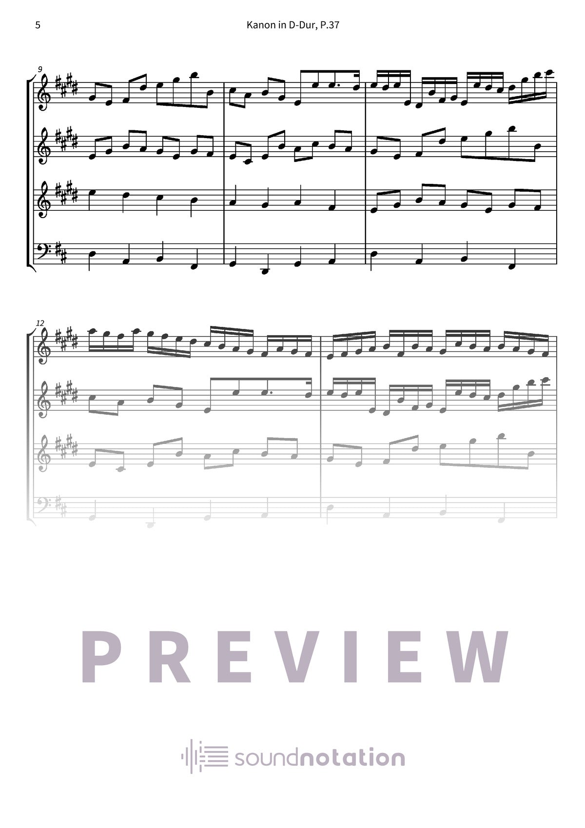 Kanon in D-Dur - Preview Page 2