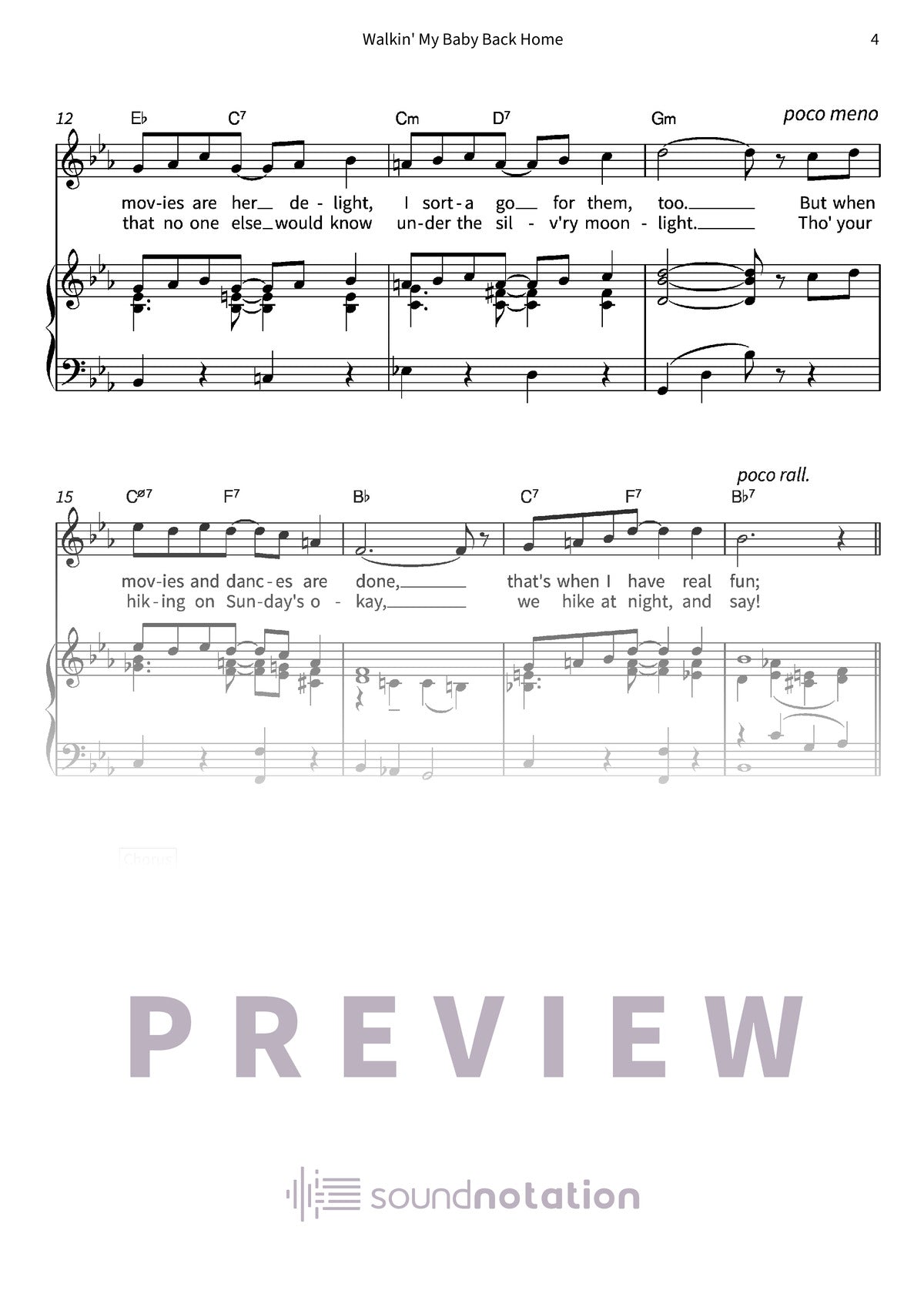 Walkin' My Baby Back Home - Preview Page 2