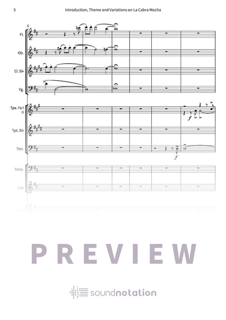 Introduction, Theme and Variations on La Cabra Mocha - Preview Page 2