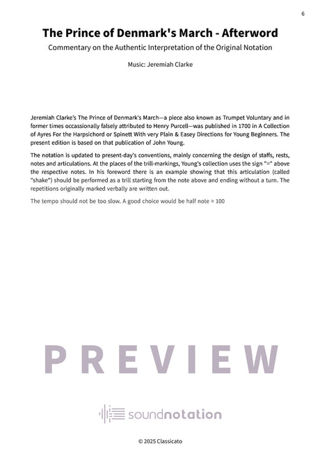 The Prince of Denmark's March - Preview Page 2