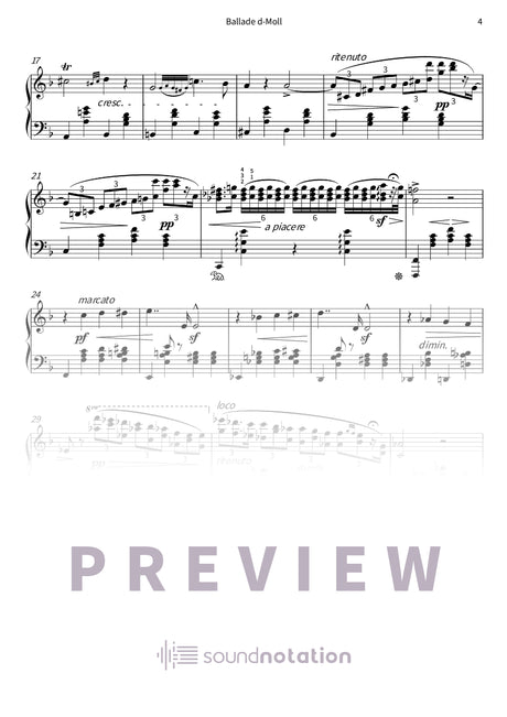 Ballade d-Moll - Preview Page 2