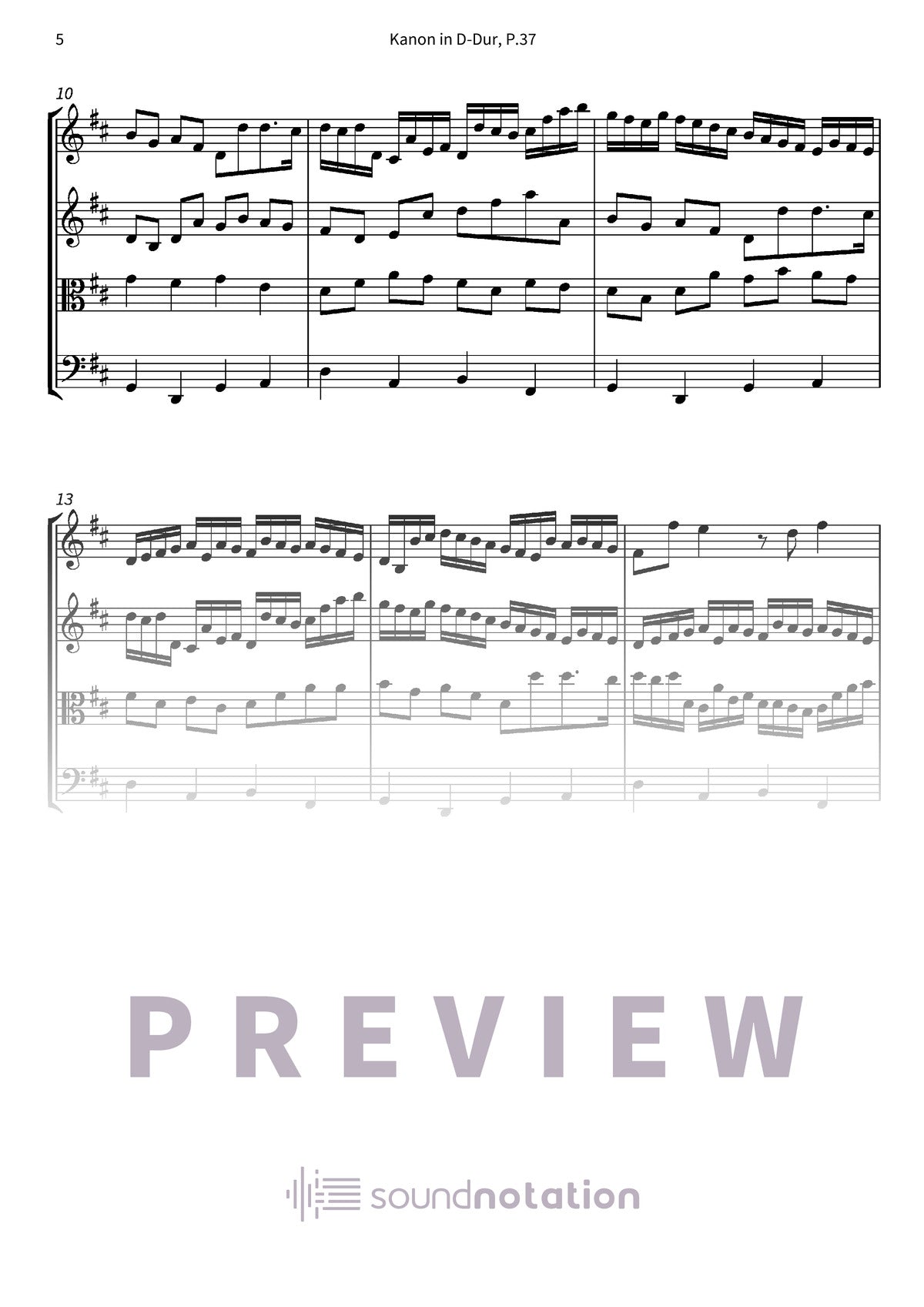 Kanon in D-Dur - Preview Page 2