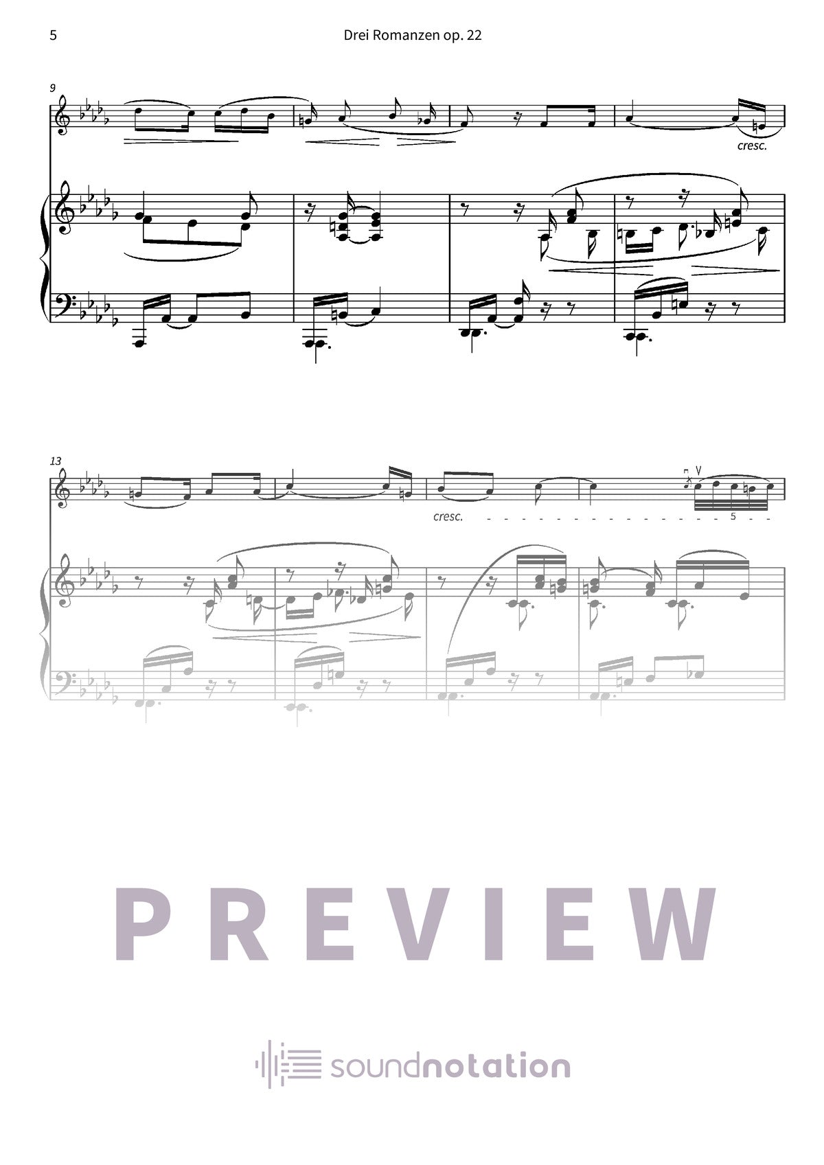 Drei Romanzen op. 22 - Preview Page 2