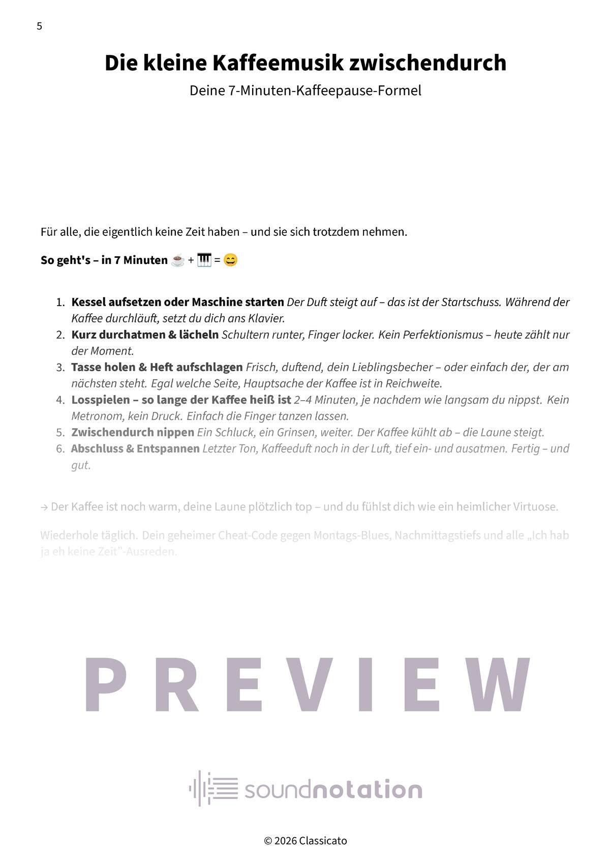 Kaffeepause am Klavier - Preview Page 2