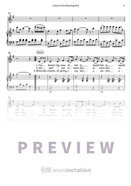 Listen to the Mocking Bird - Preview Page 2