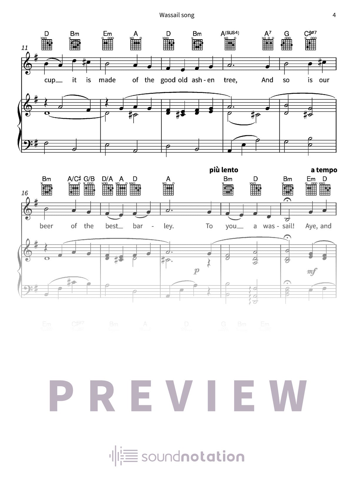 Wassail song - Preview Page 2