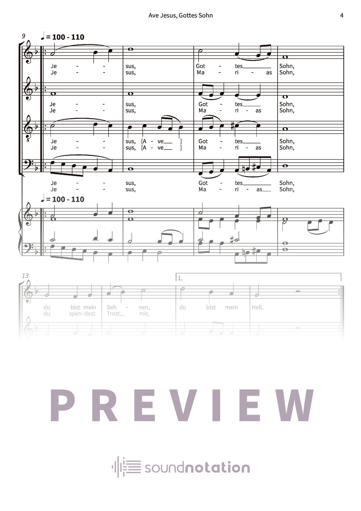 Ave Jesus, Gottes Sohn - Preview Page 2
