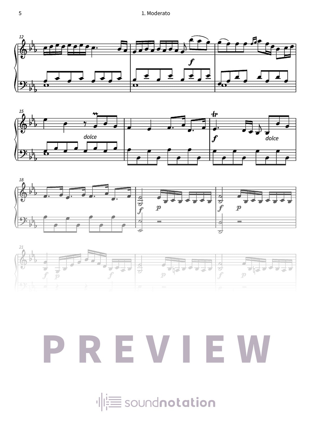 Sonate in Es-Dur - Preview Page 2