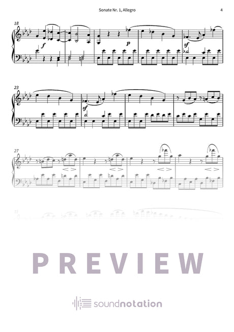 Sonate Nr. 1, Allegro - Preview Page 2
