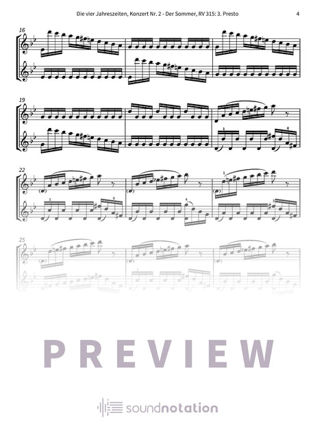 Die vier Jahreszeiten, Konzert Nr. 2 - Der Sommer - Preview Page 2
