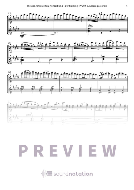 Die vier Jahreszeiten, Konzert Nr. 1 - Der Frühling - Preview Page 2